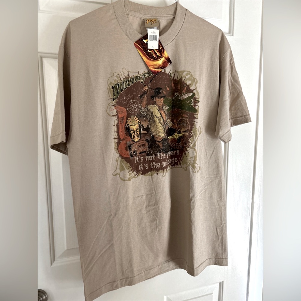 New Vintage Indiana Jones Adventure 15th Anniversary T-Shirt Movie Disney